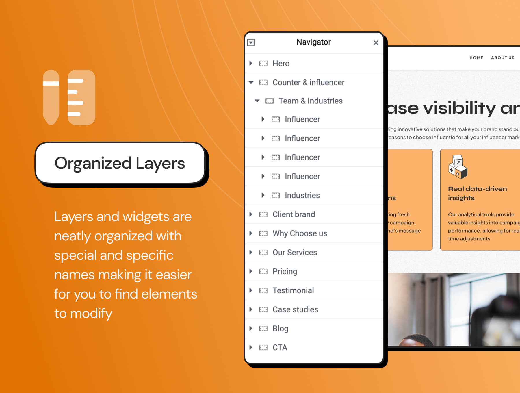 Influentio Influencer Influentio - Marketing & Creative Agency Elementor Pro Template Kit - 6