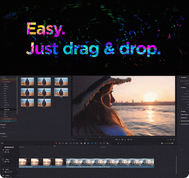 Bộ cài đặt trước DaVinci Resolve FX | Chuyển tiếp, Hiệu ứng, Tiêu đề, VHS, SFX - 9