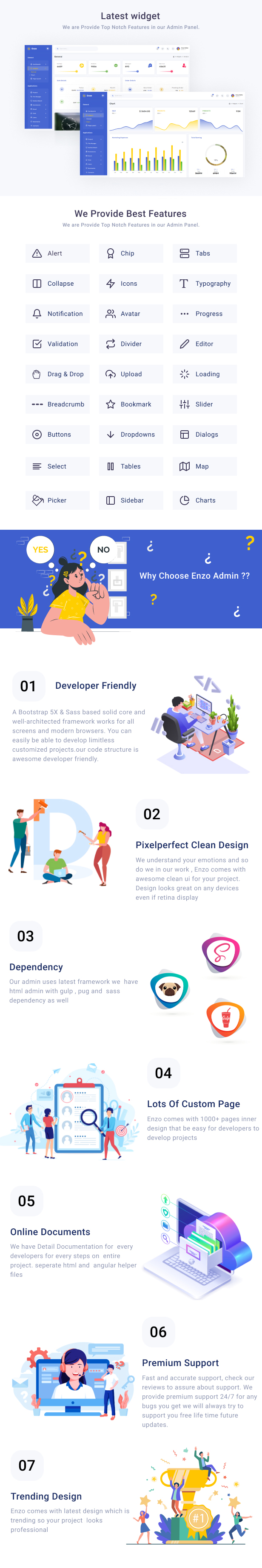 Enzo Admin Dashboard theme