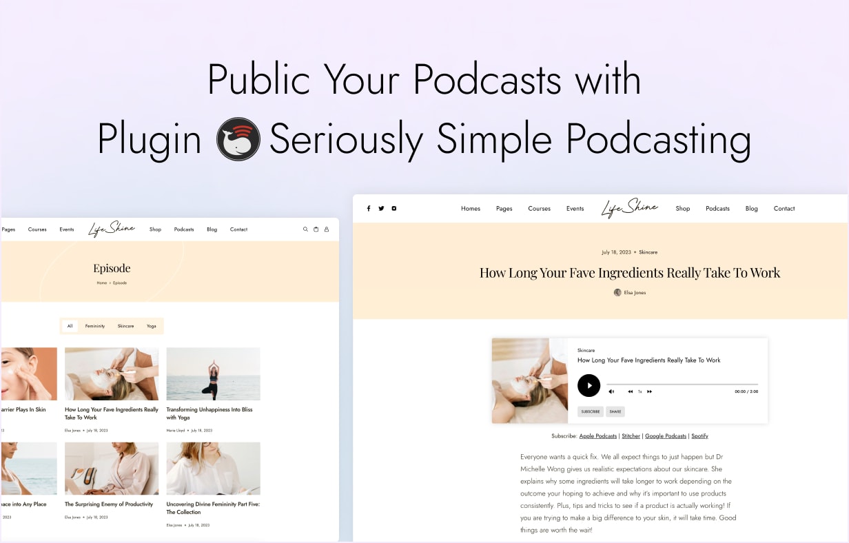 LifeShine - Coaching Online Courses WordPress Theme