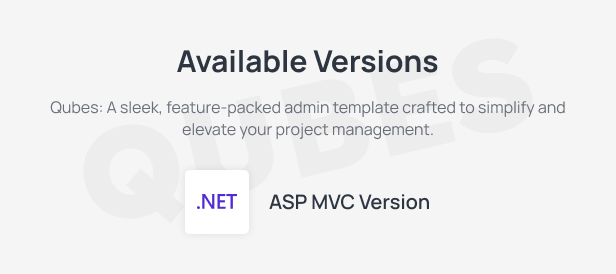 Qubes - Multipurpose ASP MVC Admin Template - 2