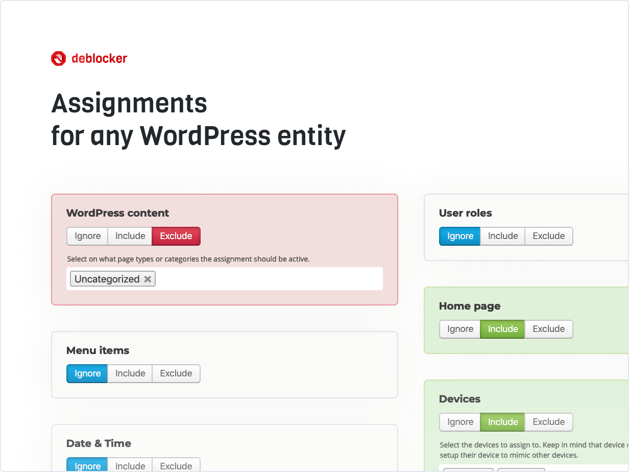 Assignments for any WordPress entity