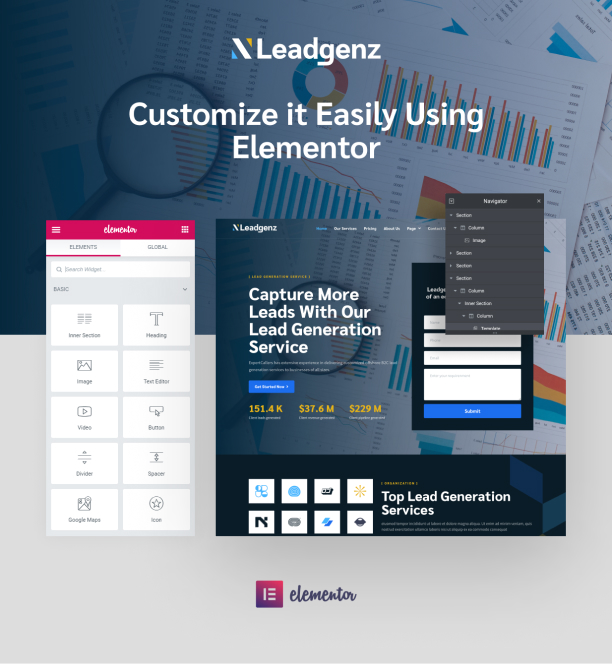 Leads generator Elementor template