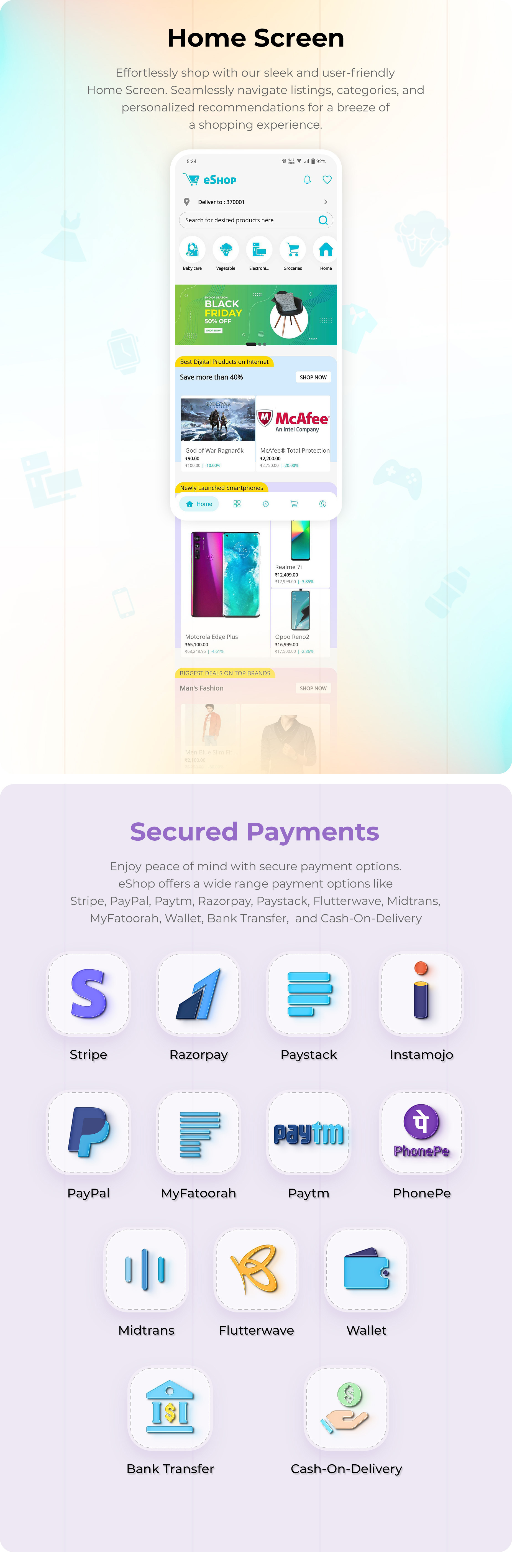 eShop- eCommerce Single Vendor App | Shopping eCommerce App with Flutter - 15