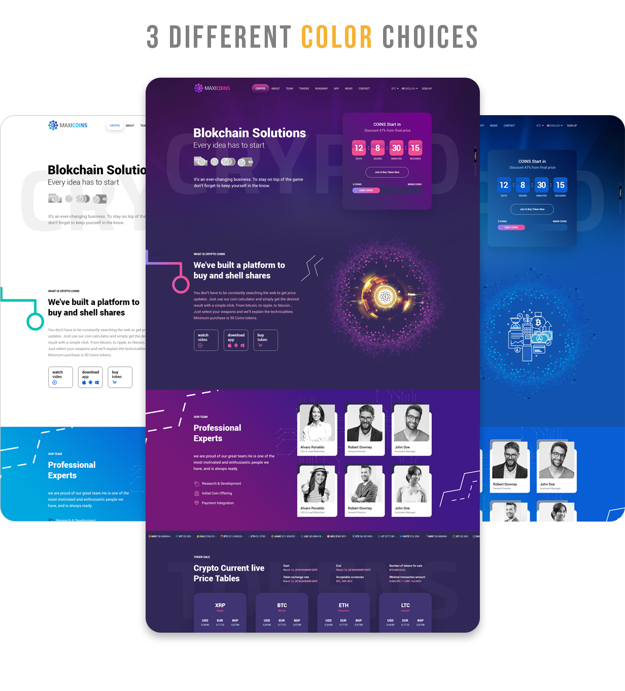 MaxiCoins - ICO Landing PSD Template - 1