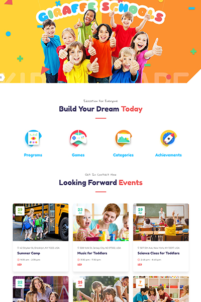 Giraffe - Kindergarten WordPress Theme