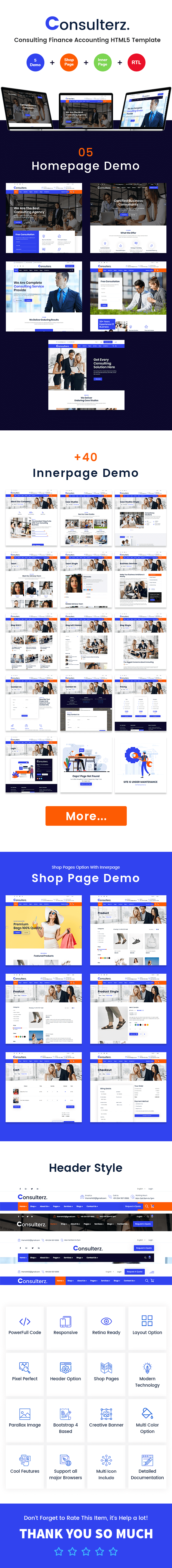 Consulterz - Consulting Finance Accounting + RTL Support Template - 1