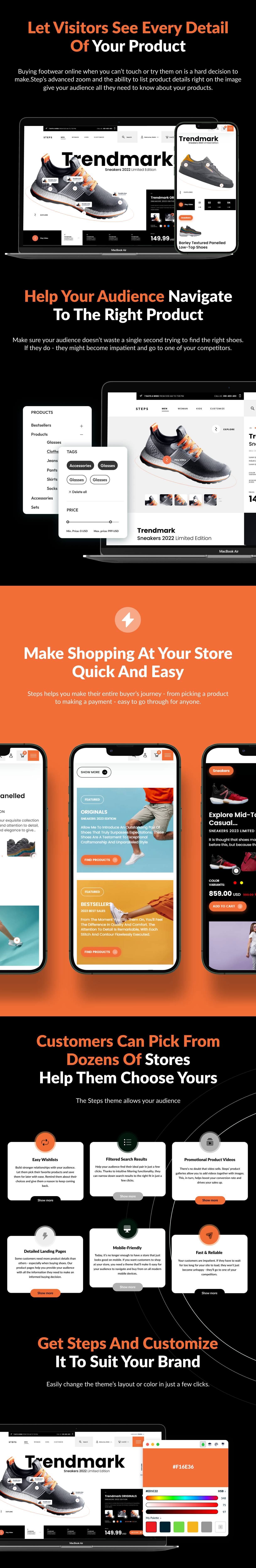 Steps - Sports Shoes, Footwear Shoes Opencart 4 Theme - 7