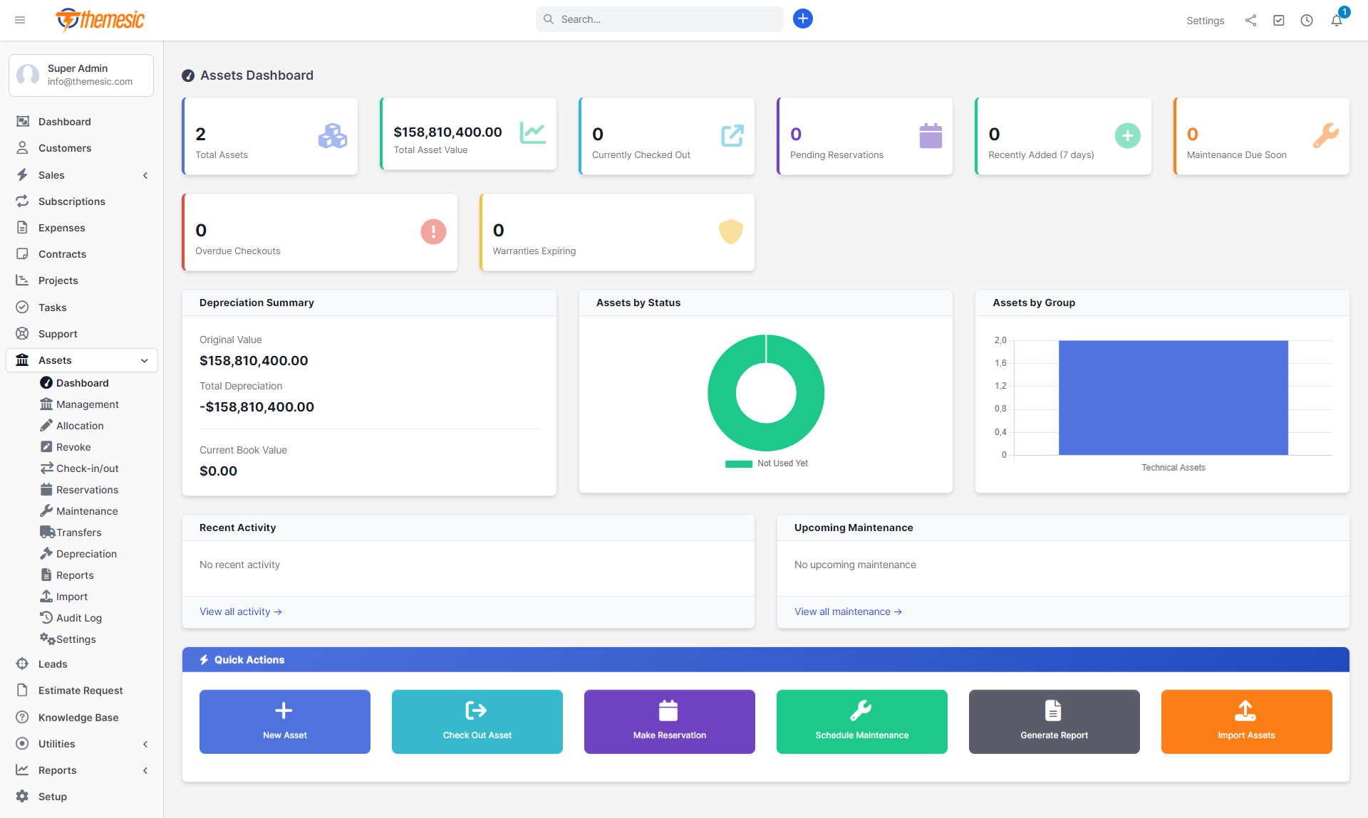 Assets Management & Asset Tracking module for Perfex CRM - 4