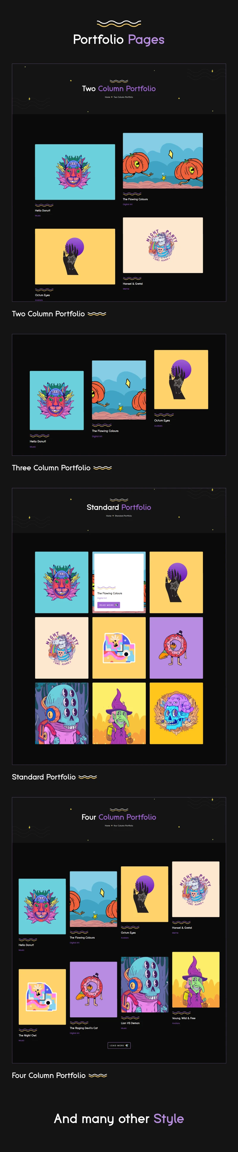 Ealain | Digital Artist Portfolio WordPress Theme + Figma - 13