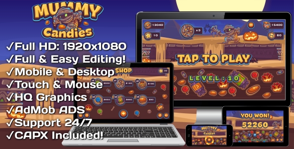 Fishing Frenzy - HTML5 Game, Mobile Version+AdMob!!! (Construct 3 | Construct 2 | Capx) - 12