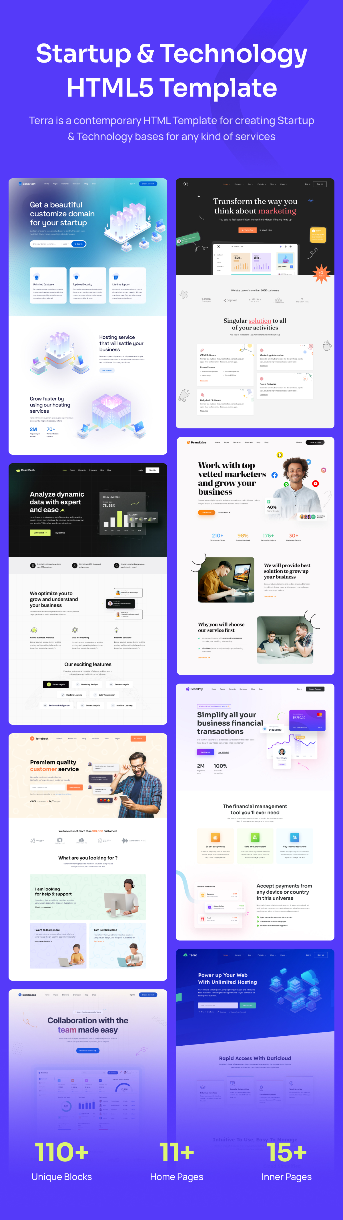 Startup HTML Template