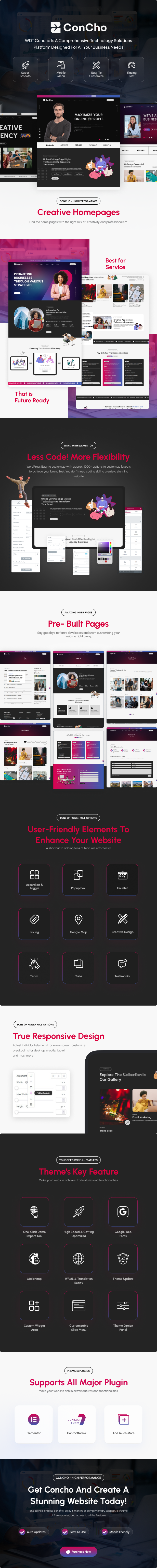 Concho - Business Agency WordPress Theme - 1