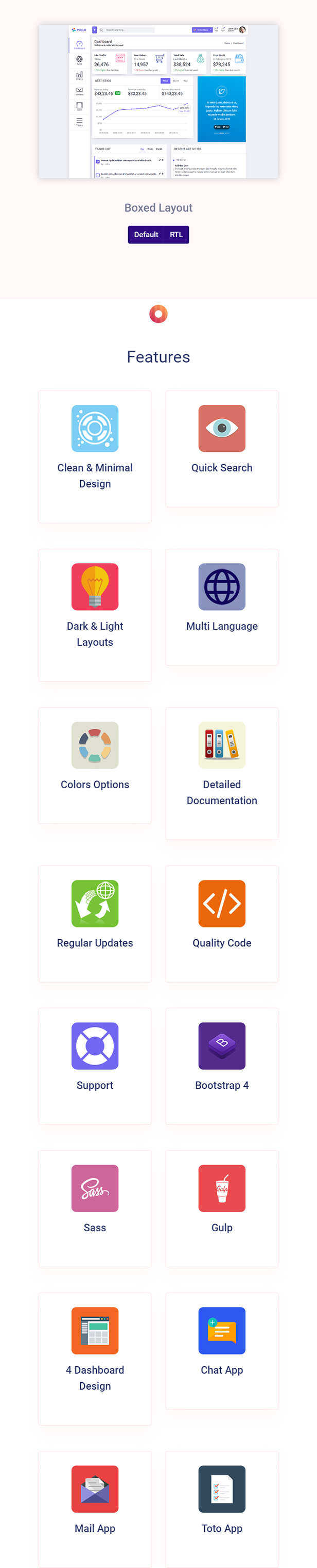 Pollo - Clean & Minimal Bootstrap Admin Dashboard Template - 3