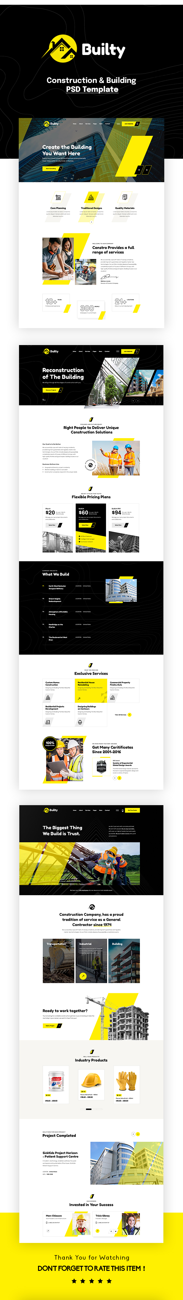 Builty | Construction & Building PSD Template - 2