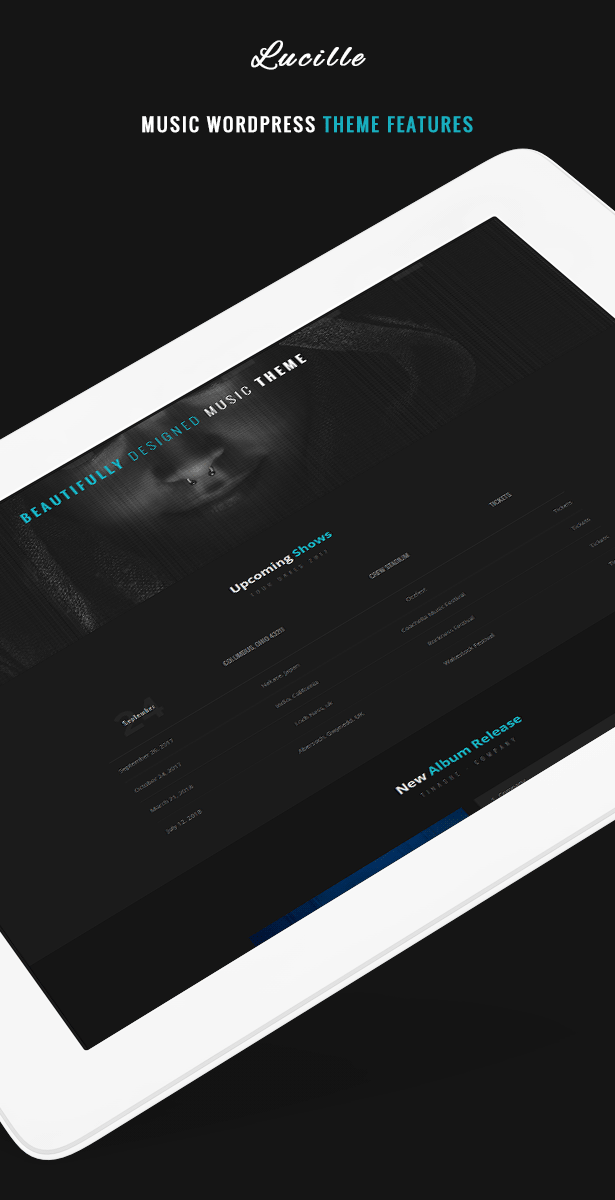 Lucille Music WordPress Theme