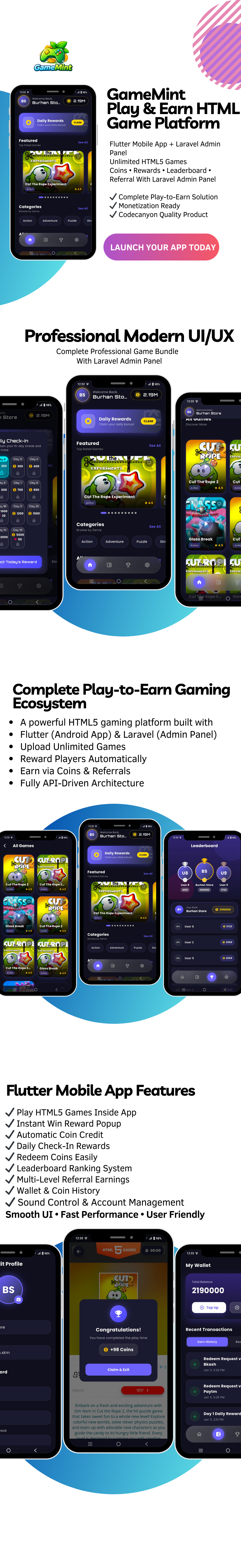 GameMint – Play & Earn HTML Games with Flutter and Laravel Backend - 4
