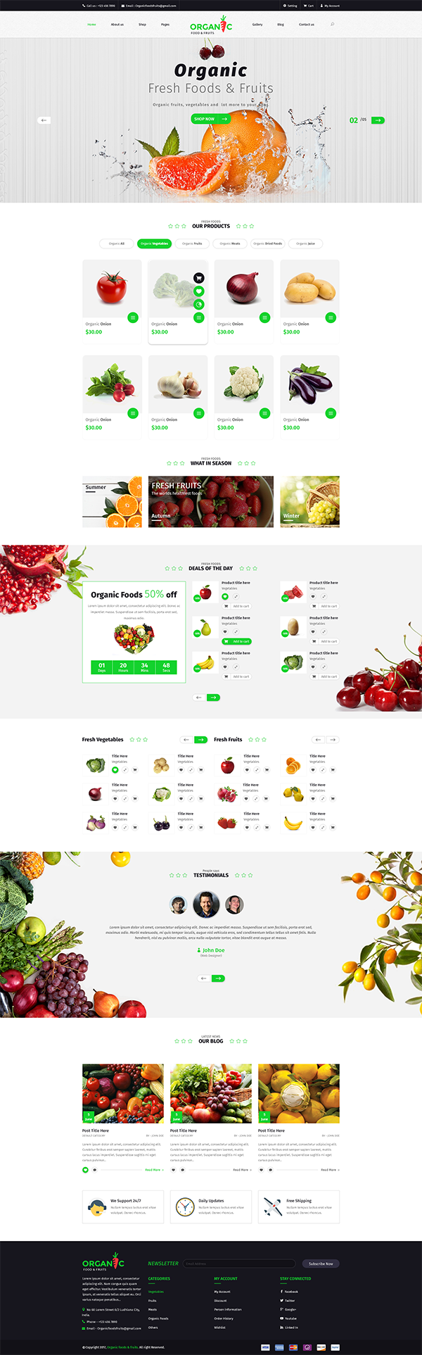 Organic Food and Fruits OpenCart Theme