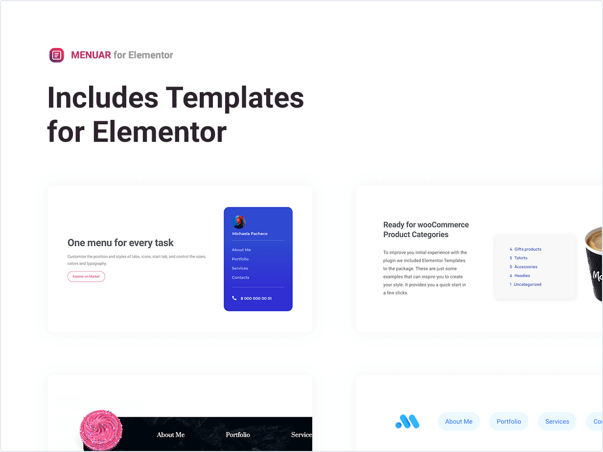 包括 Elementor 的模板