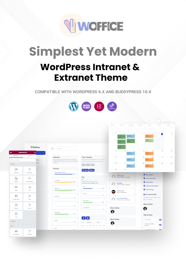 Woffice - Intranet, Extranet & Project Management WordPress Theme - 2