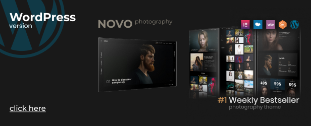 Novo - Photography Elementor Template Kit - 1