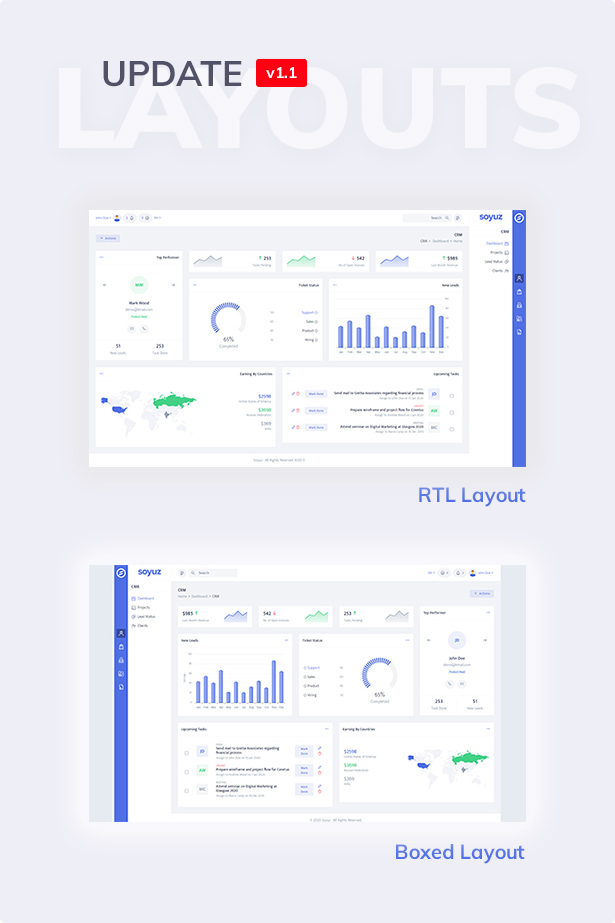 soyuz-modern clean bootstrap 4 admin dashboard & ui kit
