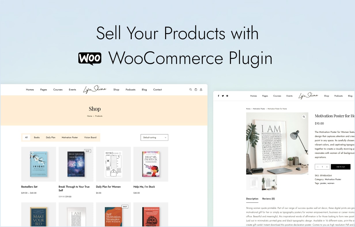 LifeShine - Coaching Online Courses WordPress Theme