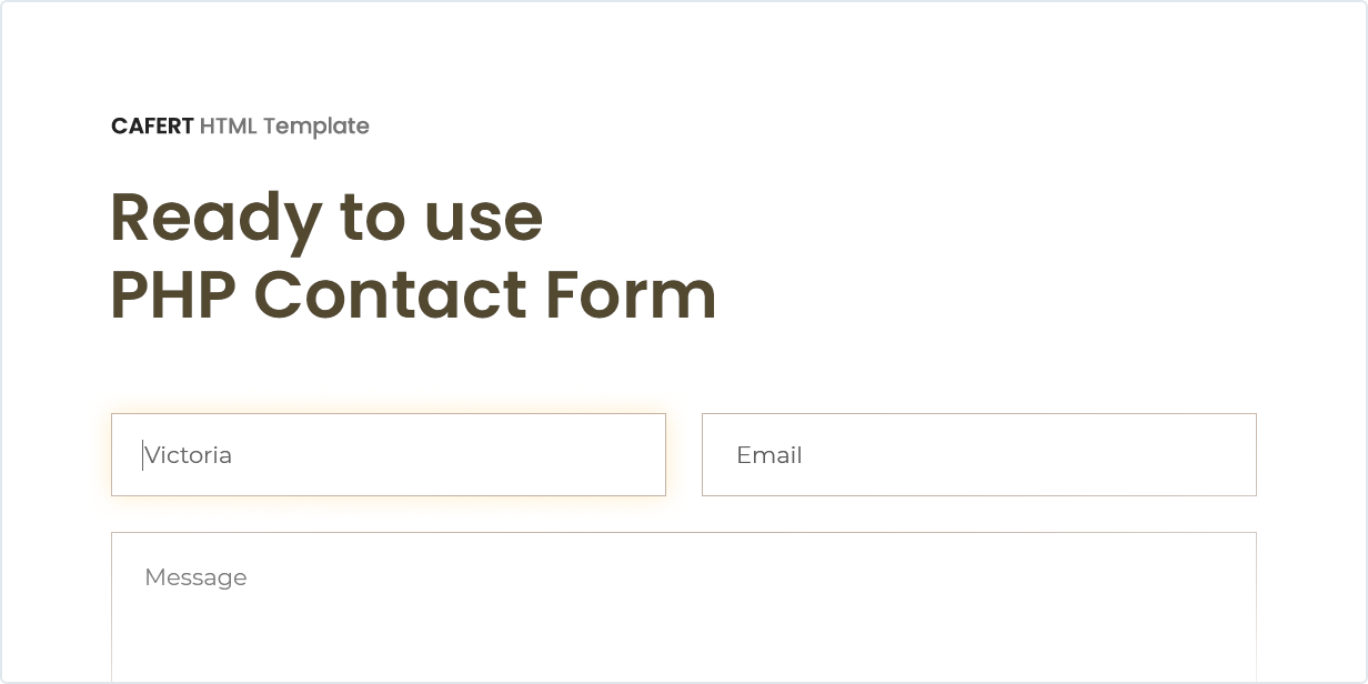 Ready to use PHP Contact Form