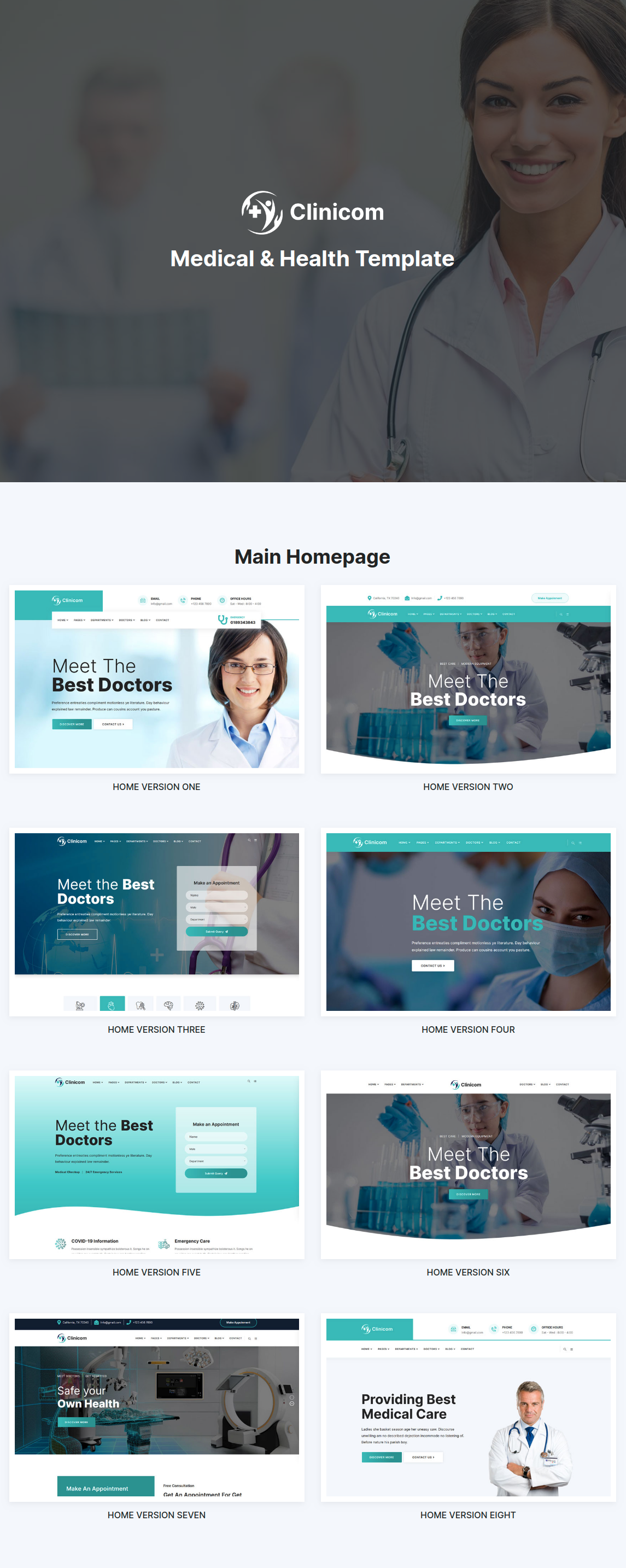 Clinicom - Medical & Health Template - 1