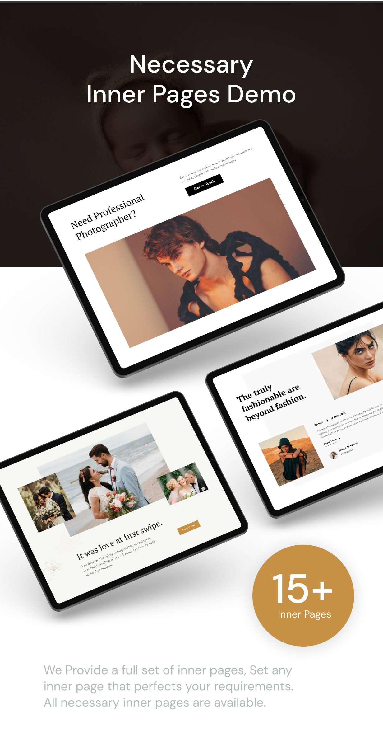 LoveLensFashion - Newborn, Wedding, Fashion Photography Figma Design Template Kit - 3