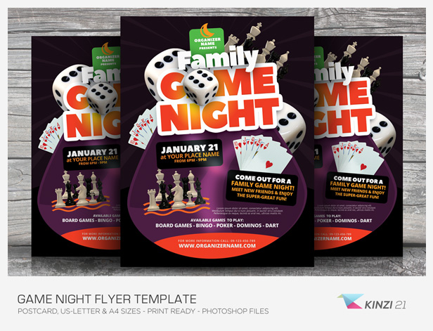 family game night flyer