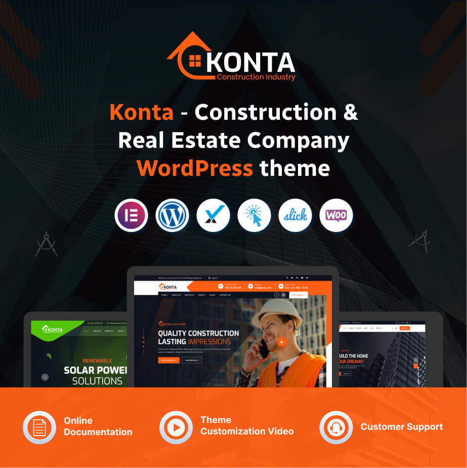 Konta - Construction and Real Estate Company WordPress Theme