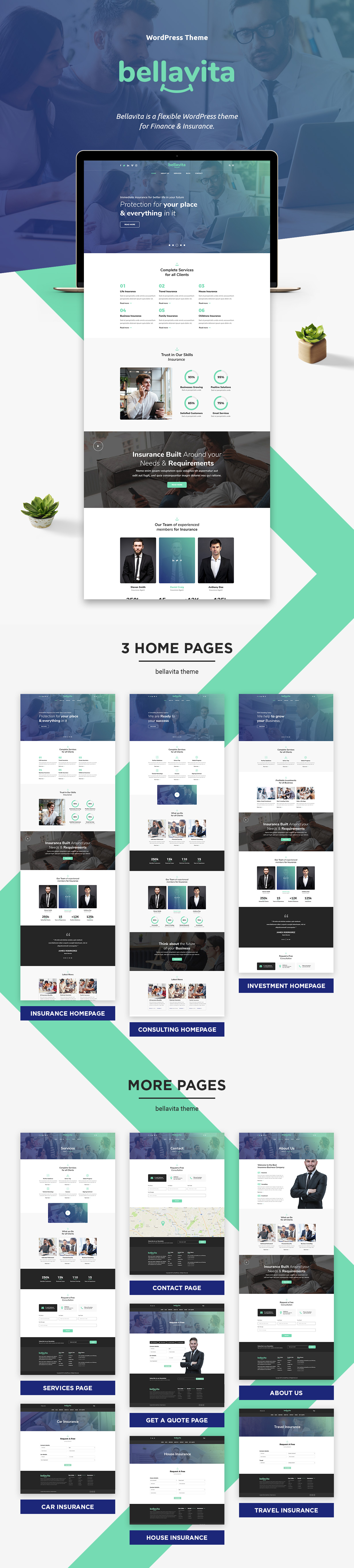 Bellavita - Tema WordPress de Seguros e Finanças - 1