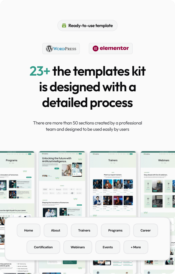 Aicademy - AI School & Academy Elementor Template Kit - 3