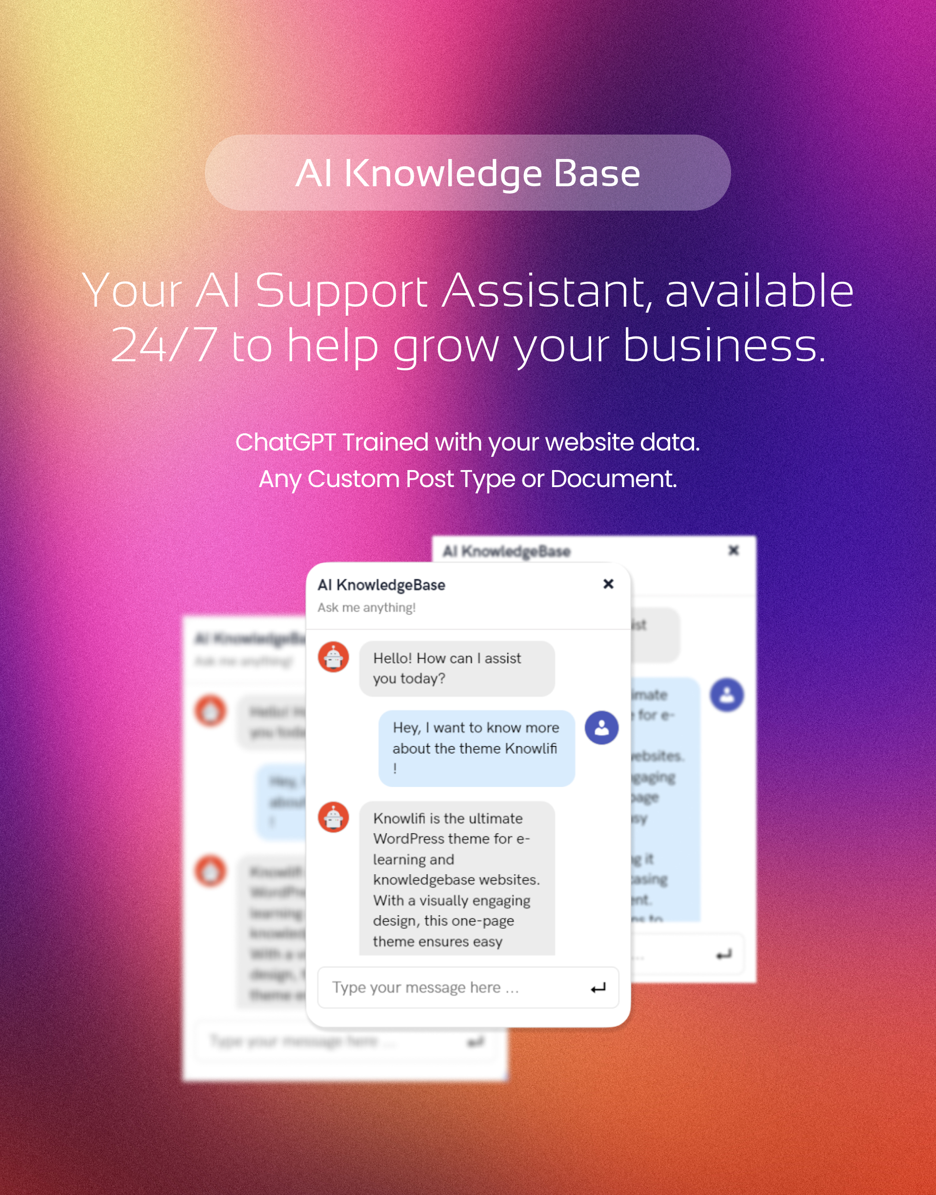 AI Knowledgebase WordPress Support Assistant