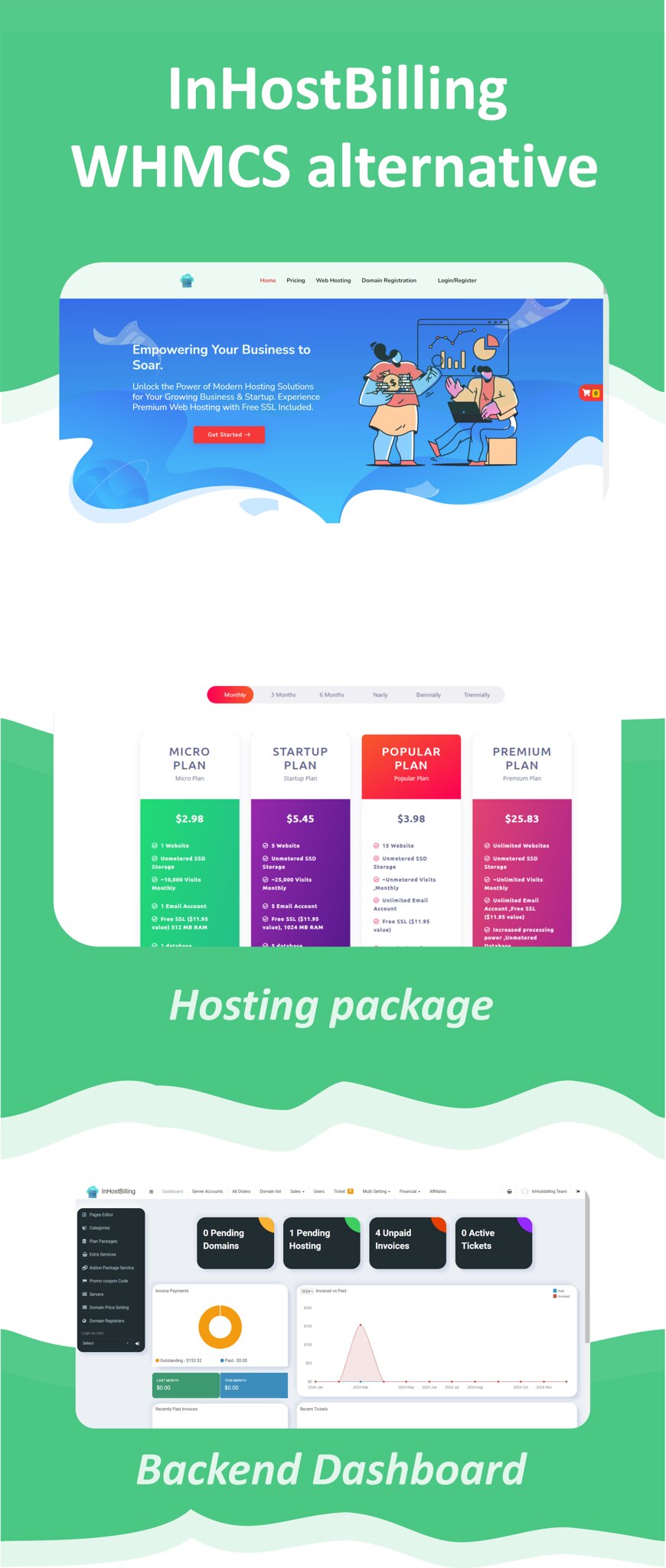 Markhost app - Web Hosting Billing | Domain | Hosting | Affiliate | Social login | Payment Gateways - 5