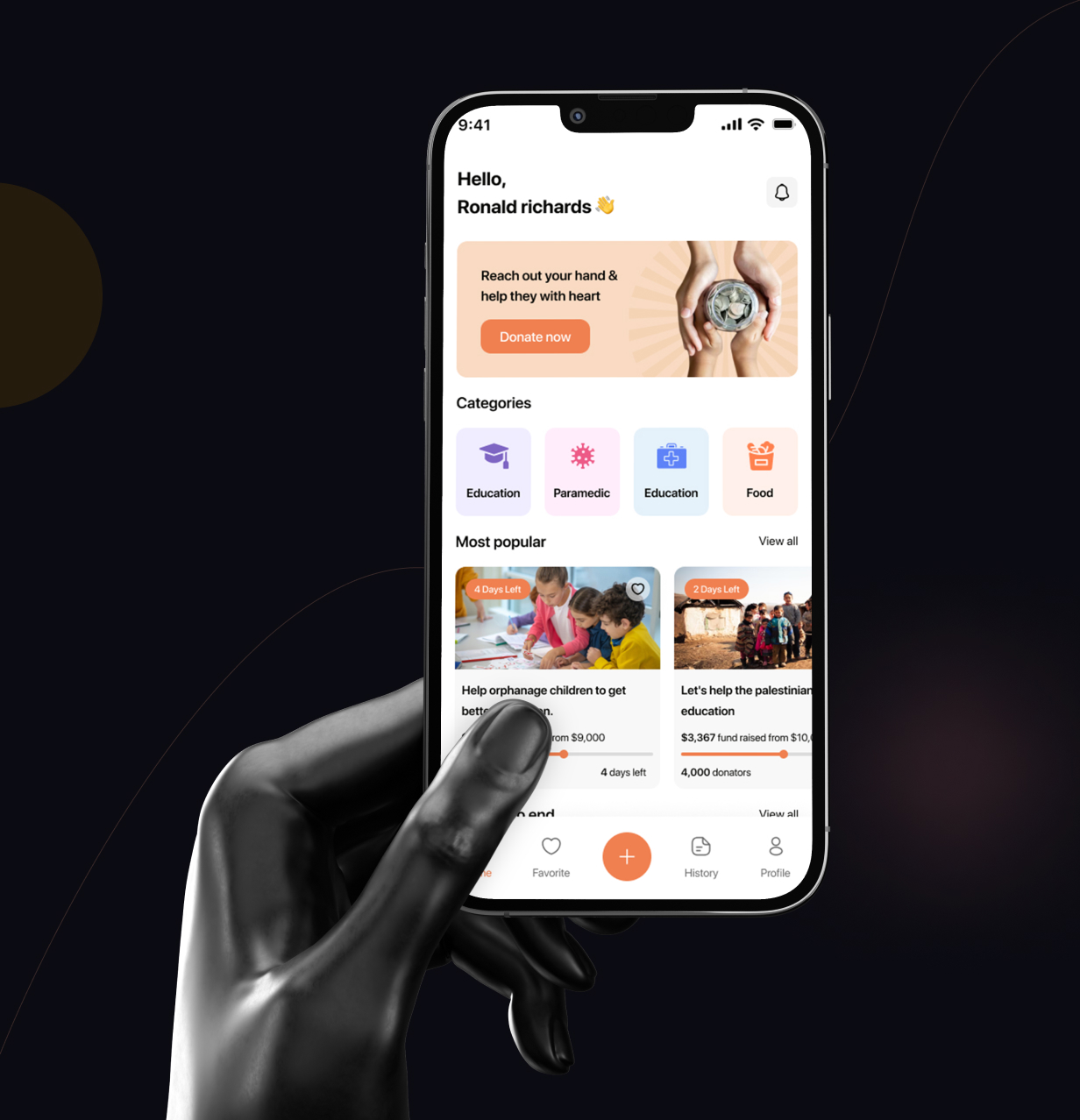 CaringHandsApp template : Charity App in Flutter (Android, iOS ...