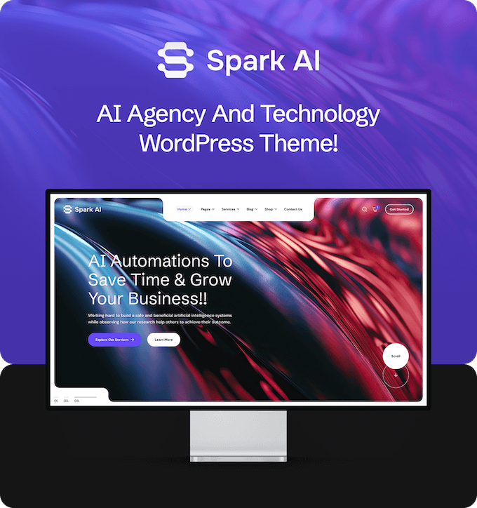 Spark AI - AI Agency & Technology WordPress Theme - 4