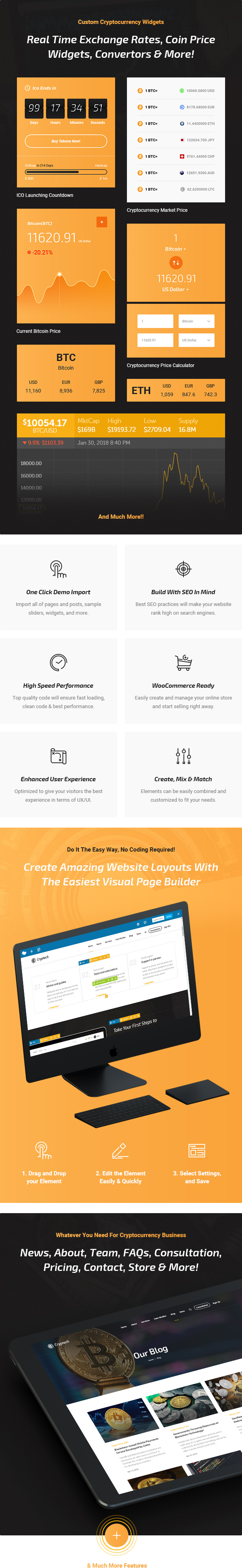 Cryptech - ICO and Cryptocurrency WordPress Theme - 6