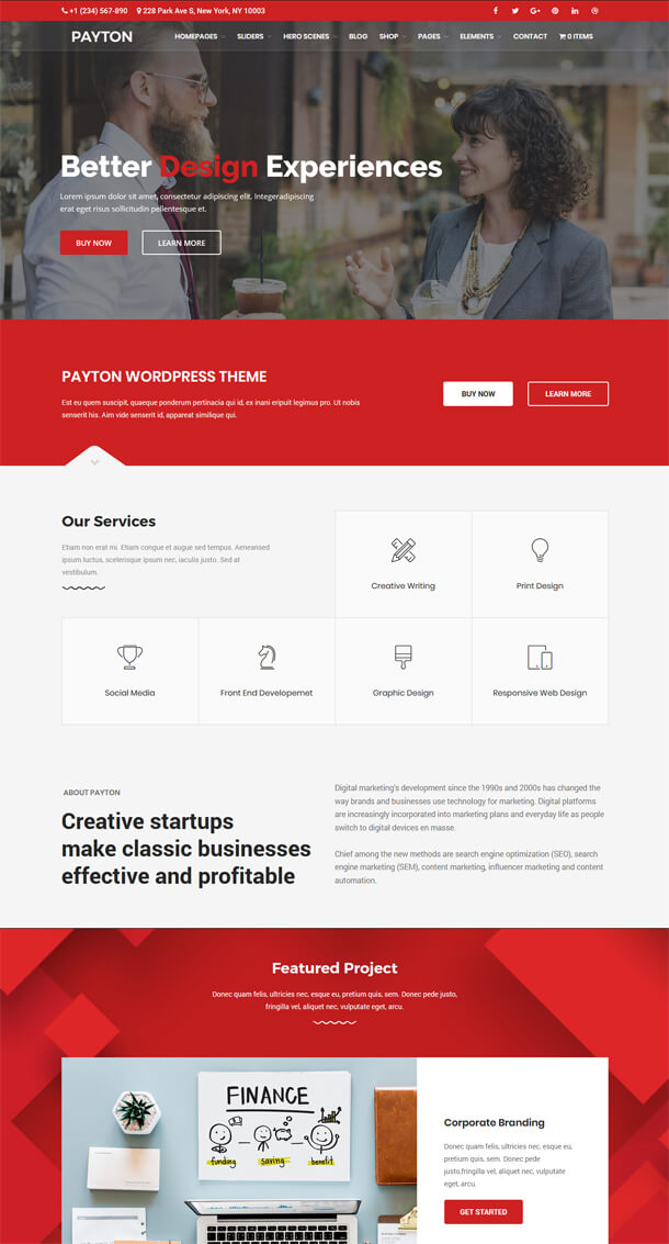 Payton - Business Creative WordPress Multipurpose Theme - 2