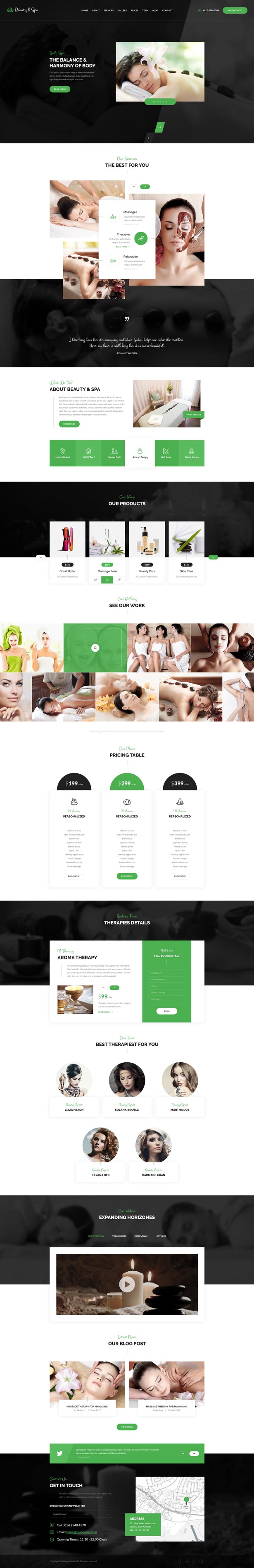 Beauty & Spa - Bootstrap PSD Template - 1
