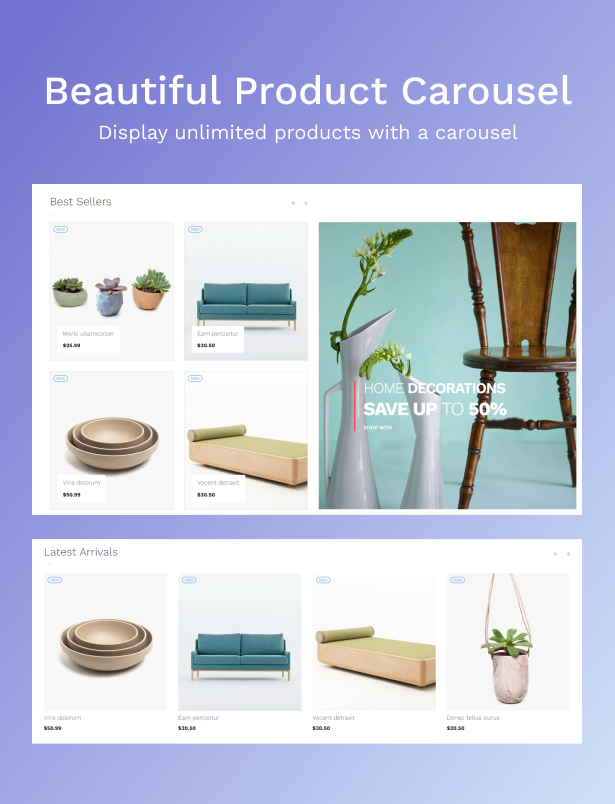 Beautiful Product Displays with a Carousel