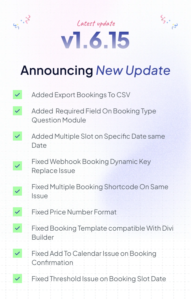 wordpress reservation plugin | WPBookit | Iqonic Design