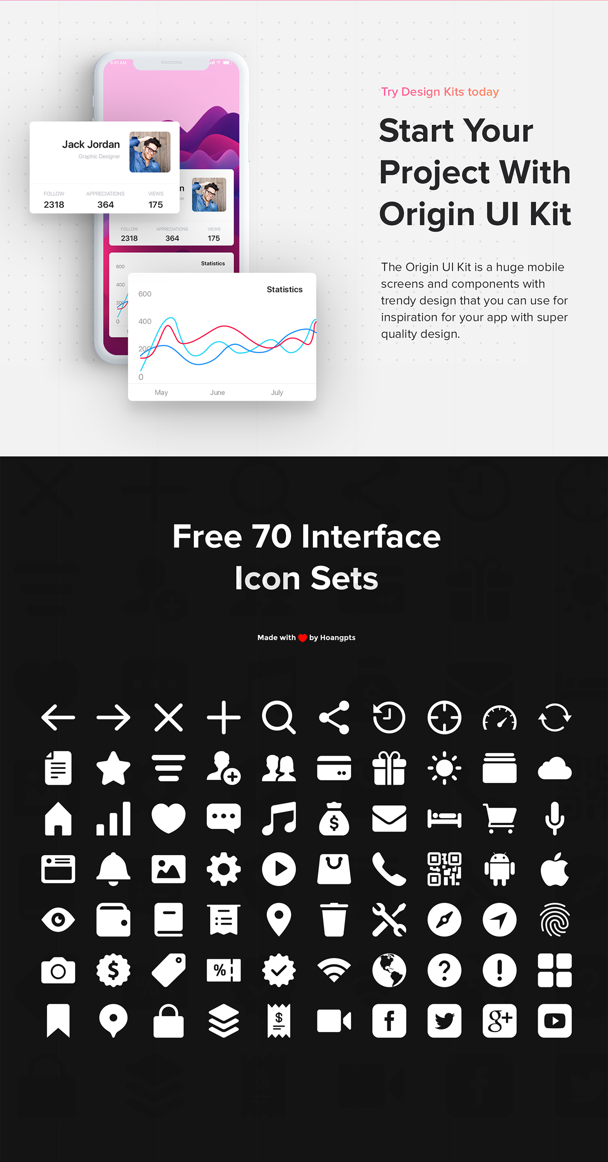 Origin Mobile UI Kit for IphoneX - 3