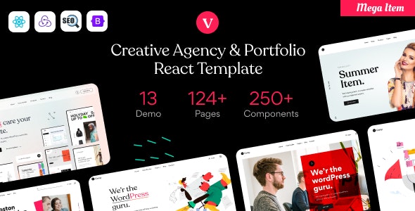vcamp creative agency react template