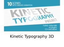 Kinetic Typography 3D