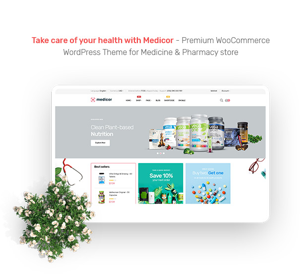Medicor - Medical Clinic & Pharmacy WooCommerce WordPress Theme