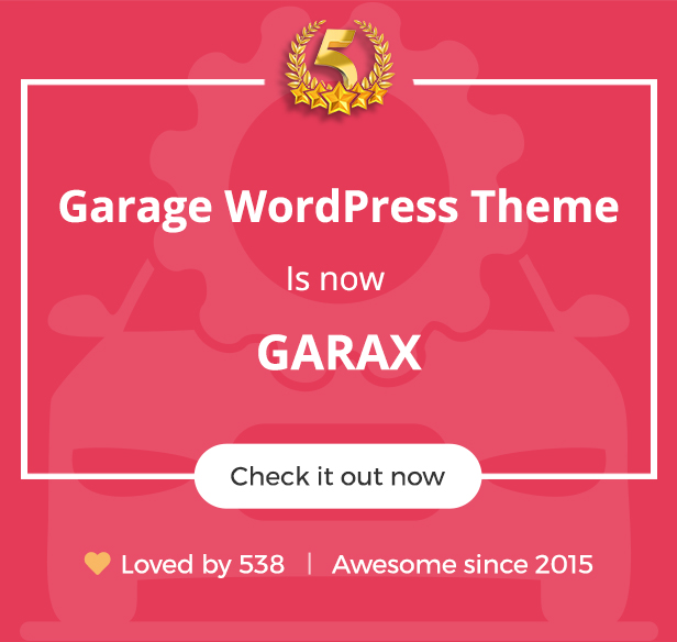 Garax - Automotive WordPress Theme - 1