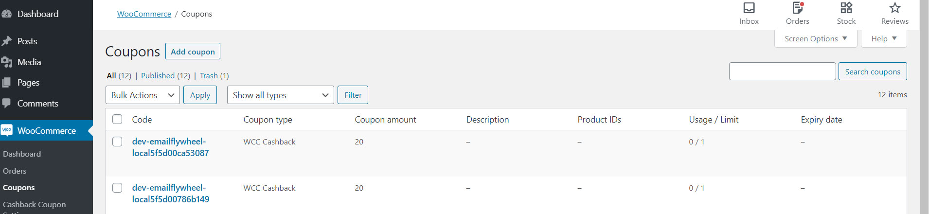 Cupom de reembolso para WooCommerce - 2
