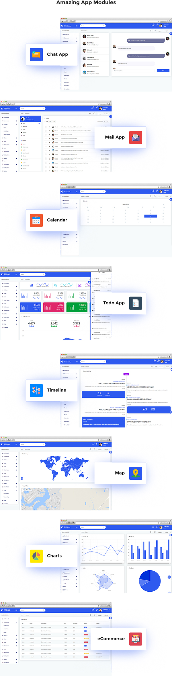 Redial - Multipurpose Angular 6 and Bootstrap 4 Admin Template - 2